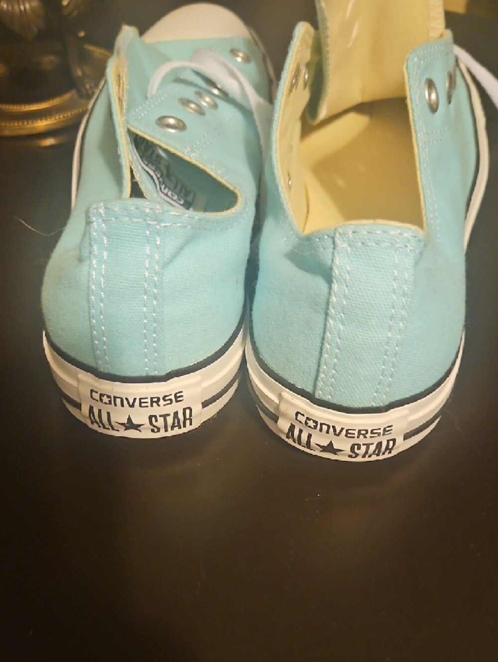 Converse Light Blue Low-Top Canvas Sneakers - Picture 5 of 6